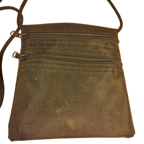 Black Passport Holder Document ShoulderBag Zipper Coin Purse Tote Plastic Slot - Picture 4 of 7